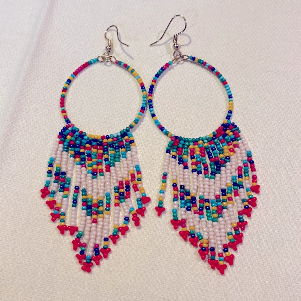 Seed bead earrings